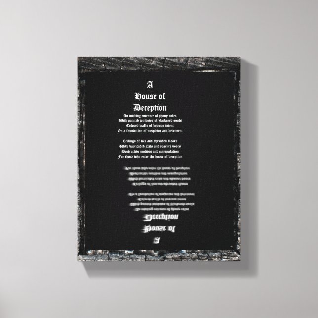 Lienzo Casa del engaño (Anverso)