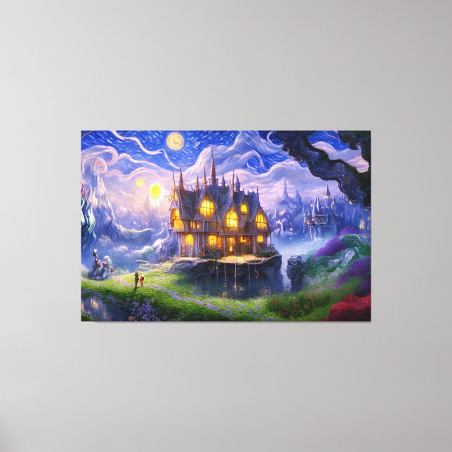 Lienzo Casa del lago (Anverso)