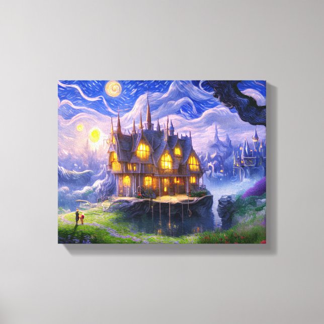 Lienzo Casa del lago (Anverso)