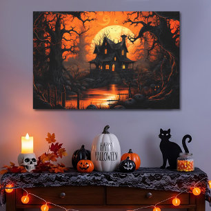 Lienzo Casa embrujada de Harvest Moon en Pumpkin Creek