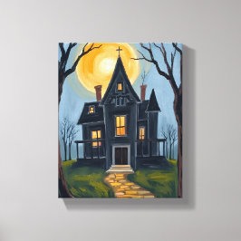 Lienzo Casa Embrujada | Halloween Espeluznante 