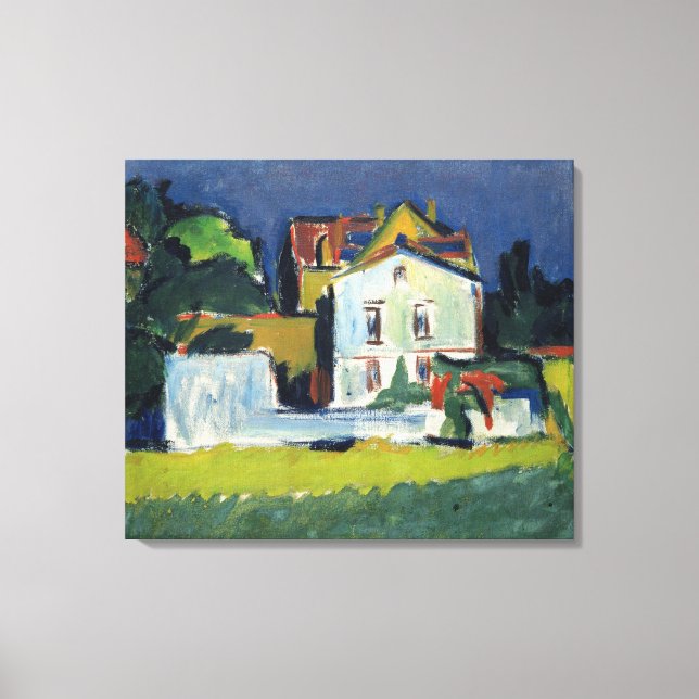 Lienzo Casa en un paisaje (Anverso)