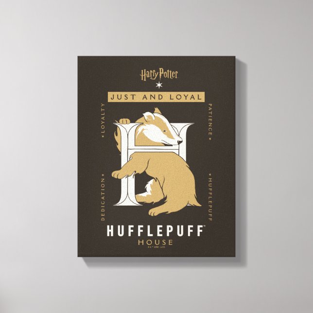Lienzo Casa HuFFLEPUFF™ Justa Y Leal (Anverso)