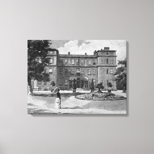 Lienzo Casa Marlborough, del jardín, 1863 (Anverso)