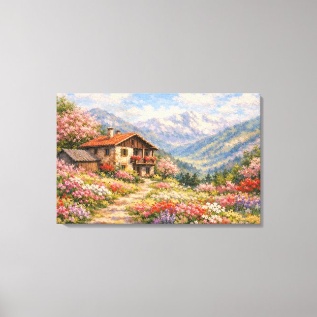 Lienzo Casa na Montanha (Anverso)