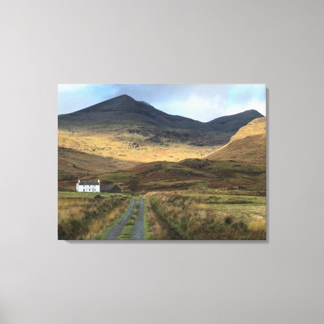 Lienzo Casa rural aislada en la Isla de Mull, Escocia (Anverso)