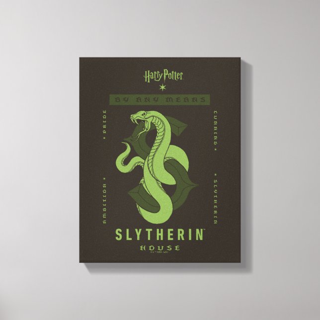 Lienzo Casa SLYTHERIN™ Por Cualquier Medio (Anverso)