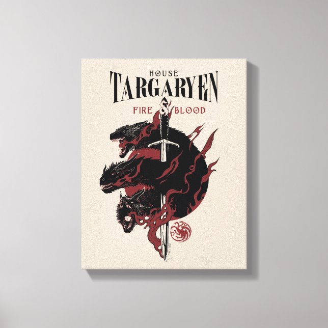 Lienzo Casa Targaryen - Fuego y Sangre (Anverso)
