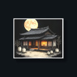 Lienzo Casa tradicional coreana<br><div class="desc">Esta es una casa coreana tradicional. Porque es una foto de una luna llena,  colgarla en tu casa traerá buena suerte.</div>