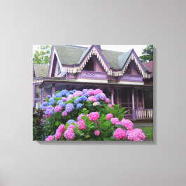 Lienzo Casa victoriana morada - Viñedo de Martha