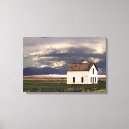 Lienzo Casa vieja en las grandes dunas de arena, Colorado