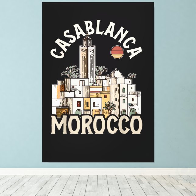 Lienzo casablanca marruecos  (Insitu (piso de madera))