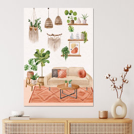 Lienzo Casas acuáticas en una casa de estilo bohemio