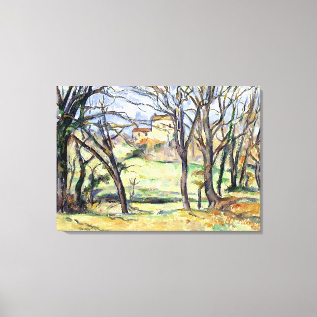 Lienzo Casas de árboles de Paul Cezanne cerca del Jas de  (Anverso)