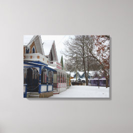 Lienzo Casas de invierno - Viñedo de Martha