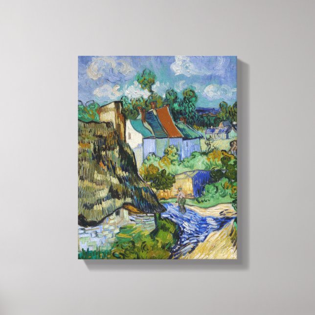 Lienzo Casas de Vincent van Gogh en Auvers (Anverso)