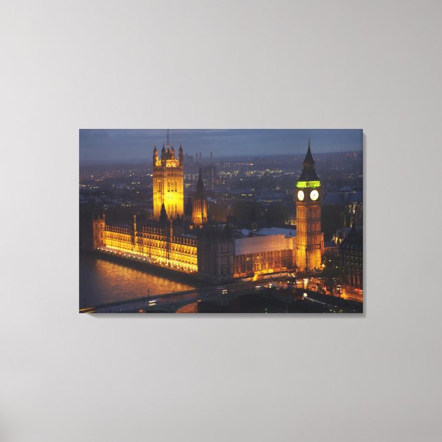 Lienzo Casas del Parlamento, Big Ben, Westminster (Anverso)