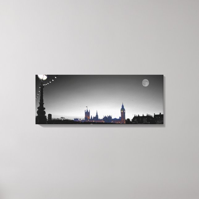 Lienzo Casas del Parlamento bw (Anverso)