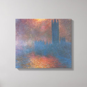 Lienzo Casas del Parlamento, Londres por Claude Monet