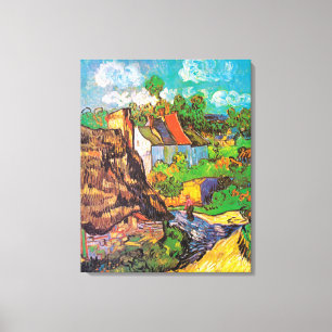 Lienzo Casas en Auvers, Vincent Van Gogh