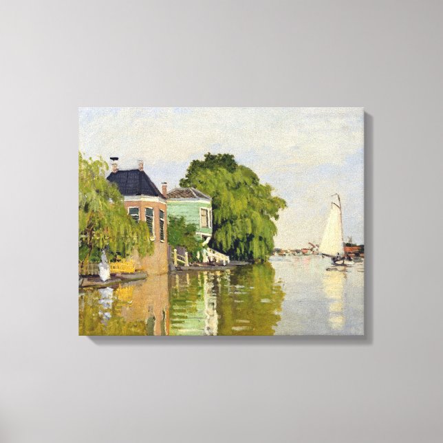 Lienzo Casas en el Achterzaan - Claude Monet (Anverso)