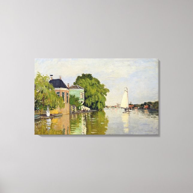 Lienzo Casas en el Achterzaan - Claude Monet (Anverso)