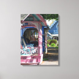 Lienzo Casas en fila - Viñedo de Martha