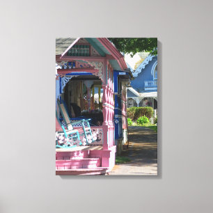 Lienzo Casas en fila - Viñedo de Martha