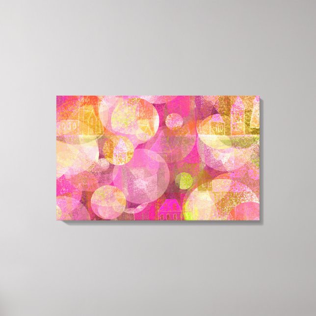 Lienzo casas felices (Anverso)