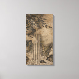 Lienzo Cascada (arte paisajístico japonés) (Kano Motonobu