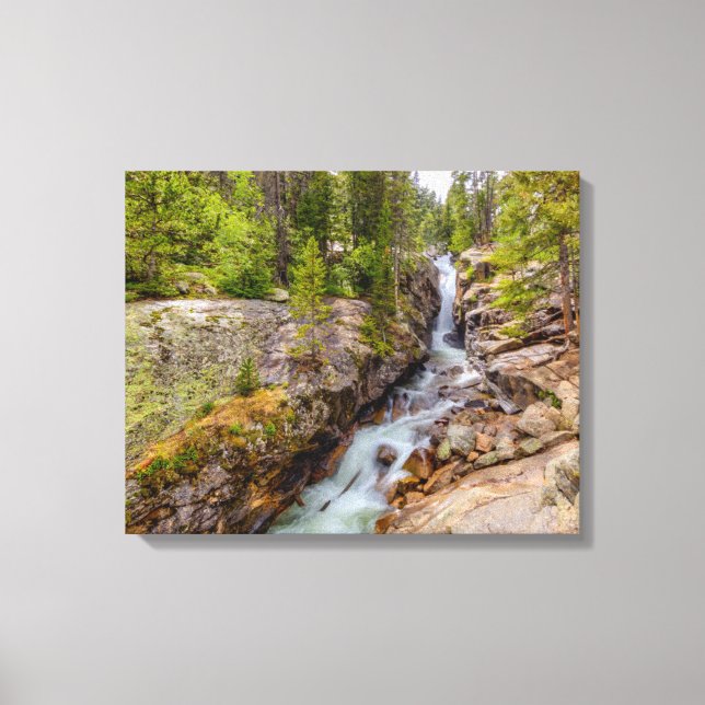 Lienzo Cascada de agua y cascada de río (Anverso)