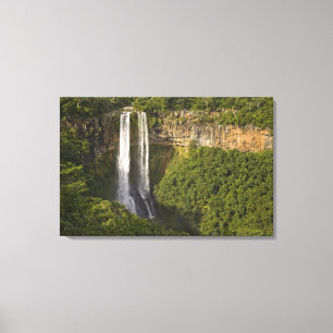 Lienzo Cascada de Chamarel-la más alta de Mauricio, sobre