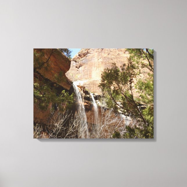 Lienzo Cascada de Emerald Pool I del Parque Nacional Zion (Anverso)