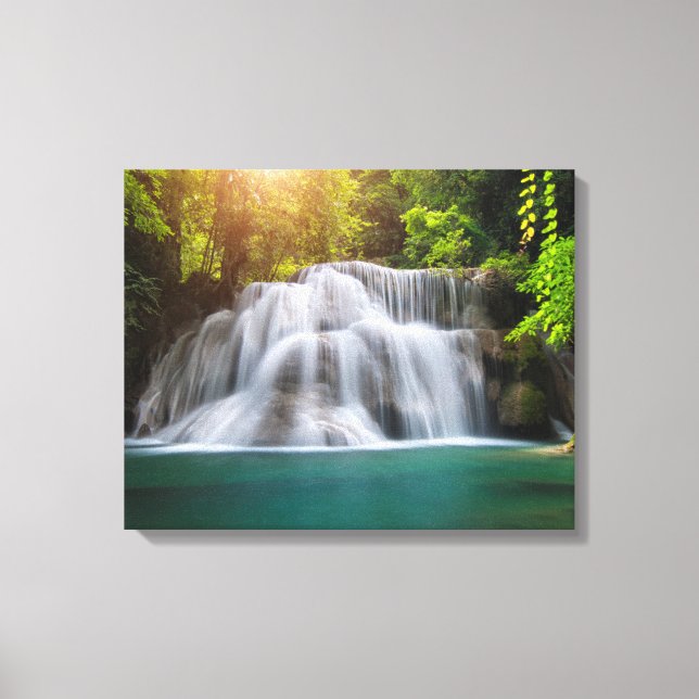Lienzo Cascada de Erawan | Kanjanaburi Tailandia (Anverso)
