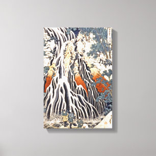 Lienzo Cascada de Kirifuri en el Monte Kurokami en Shimot