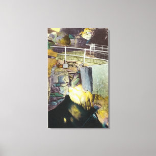 Lienzo Cascada de oro y opinión natural del puente