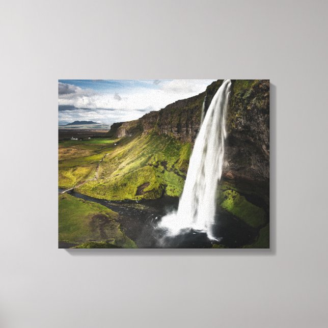 Lienzo Cascada de Seljalandsfoss | Islandia (Anverso)