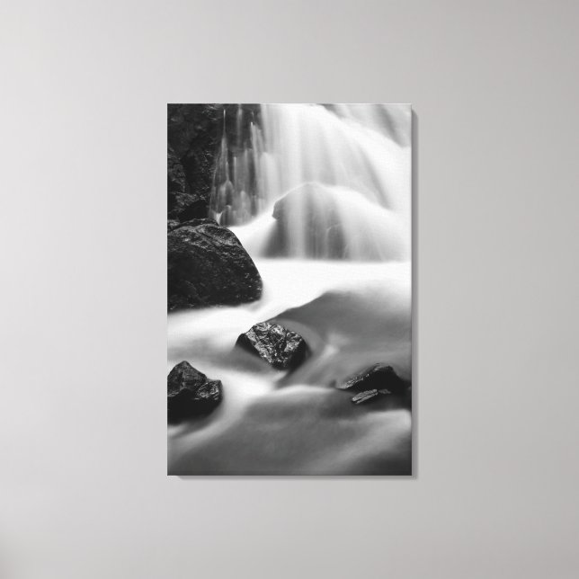 Lienzo Cascada en B&W, California (Anverso)