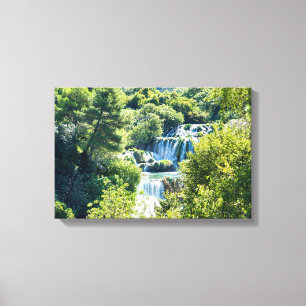 Lienzo Cascada en el Parque Nacional Krka - Dalmacia, Cro