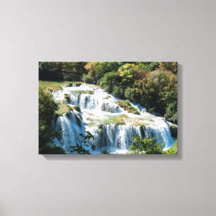 Lienzo Cascada en el Parque Nacional Krka - Dalmacia, Cro