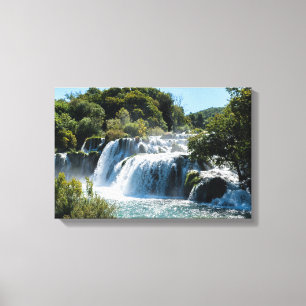 Lienzo Cascada en el Parque Nacional Krka - Dalmacia, Cro