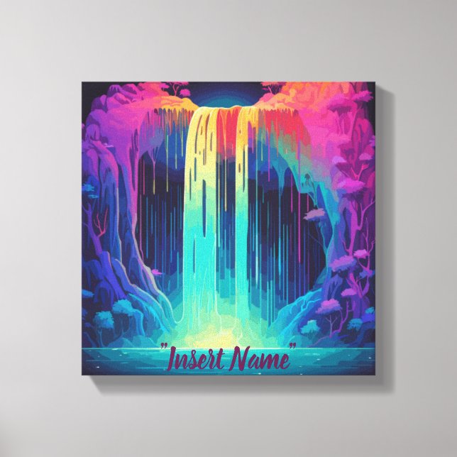 Lienzo Cascada mágica, cautivadora serenidad (Anverso)