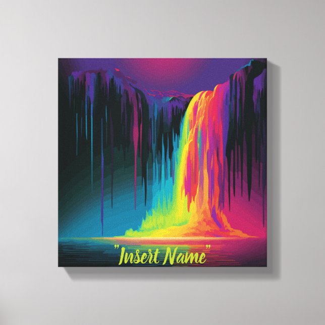 Lienzo Cascada mágica, cautivadora serenidad (Anverso)