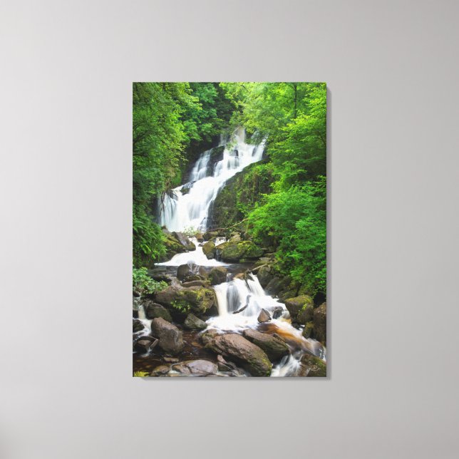 Lienzo cascada Torc pintoresca, Irlanda (Anverso)
