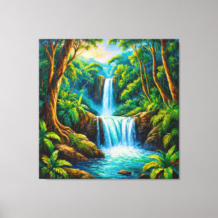 Lienzo Cascada Tranquila de la Selva