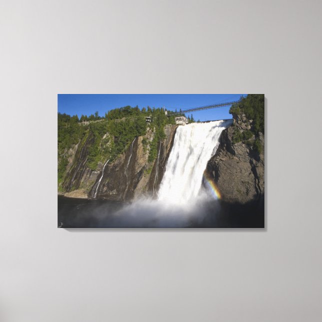 Lienzo Cascadas de Montmorency cerca de Quebec. (Anverso)