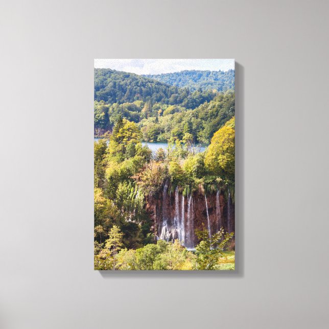 Lienzo Cascadas en el Parque Nacional de Plitvice - Croac (Anverso)