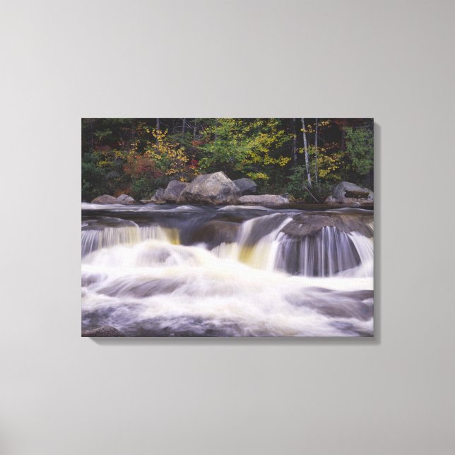 Lienzo Cascadas, Kancamagus Highway, Blanco (Anverso)