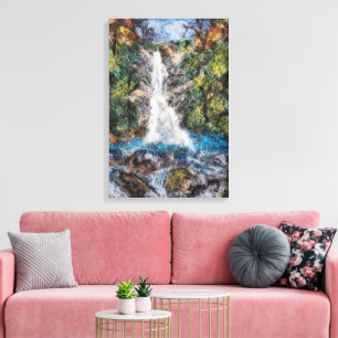 Lienzo Cascadas Lana Needle Feling Art Print