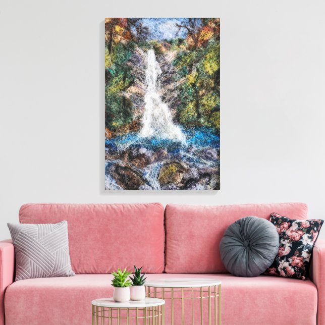 Lienzo Cascadas Lana Needle Feling Art Print (Insitu (Sala de estar))